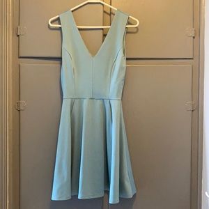 Blue A-line dress